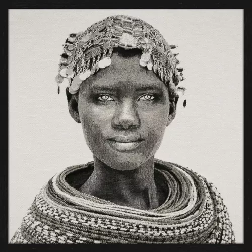 43/43 Samburu Girl Black/White WH2009+L4050 Black